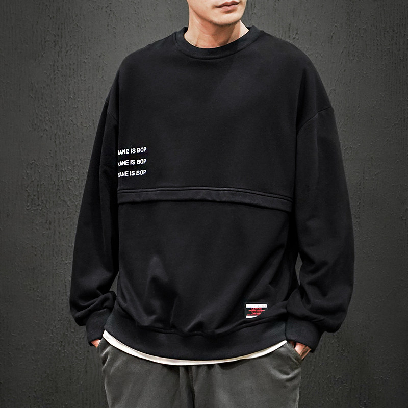 2021秋季新款日系复古撞色印花套头卫衣男QT4029-W08-P50,男装卫衣,电商A021