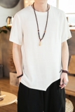 2021年风风棉麻大码男士圆领T恤上衣QT4029-Z1903，男装T恤，电商A021
