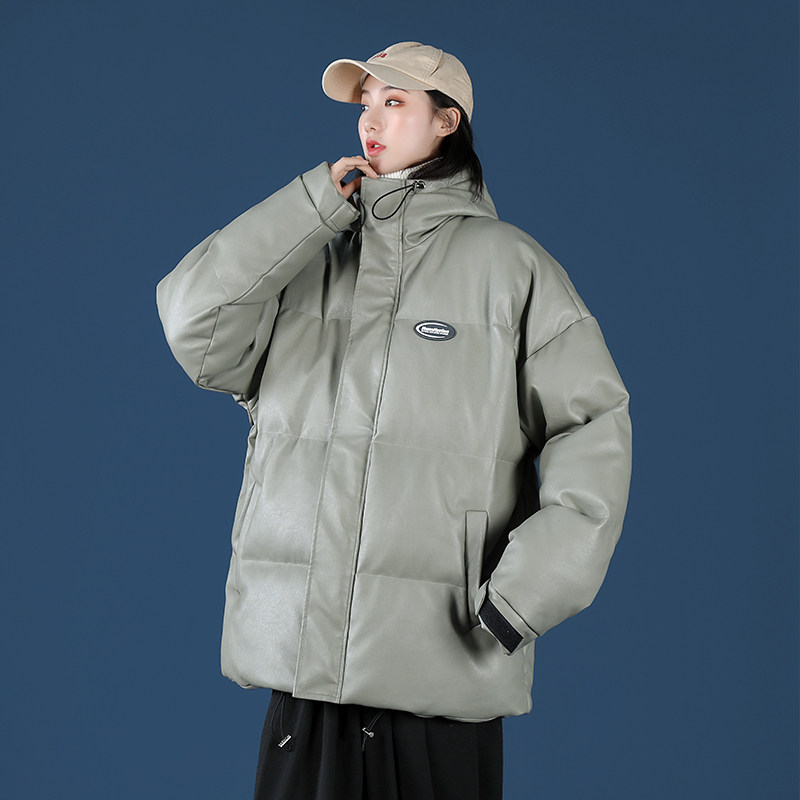 冬季港风PU皮棉服面包服男女情侣中性大码加厚皮T4029-M10,男装棉衣,电商A021