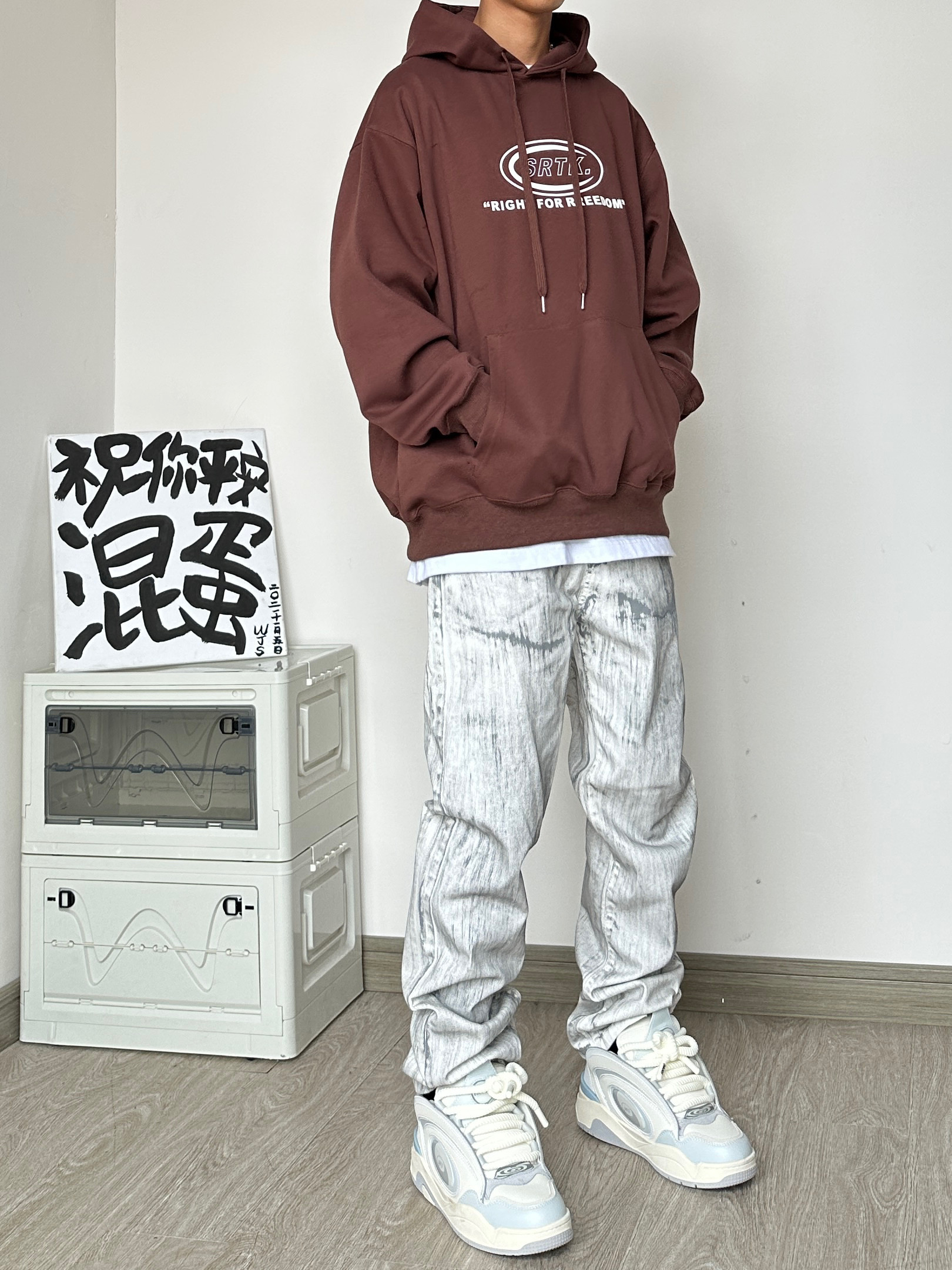 2026春季高街重磅休闲卫衣学生大码宽松A021-W1818-P55,男装卫衣,电商A021