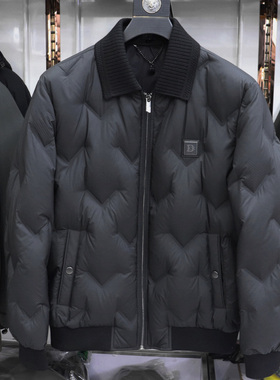 2025冬季新款杰克雄狮男装休闲男士简约百搭翻领羽绒服外套25501