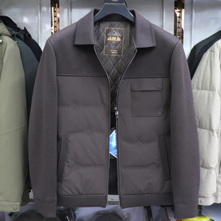 休闲男士 杰克雄狮男装 简约百搭翻领加厚夹棉夹克2512 新款 2025冬季