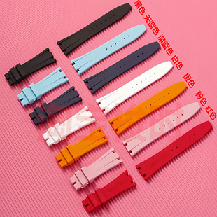 适用爱彼橡胶表带原装67652 67651 67650胶带AP皇家橡树女21mm