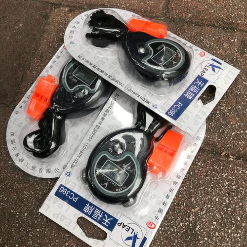 包邮天福秒表PC396单排2道记忆秒表双道裁判教练用原装带口哨