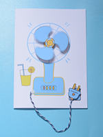 DIY materials for electric fan paper circuits, wire drawing, coloring, creative handicraft experiments for primary school and kindergarten children thumbnail 4
