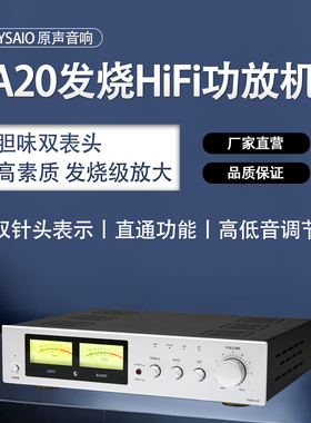 A20发烧HiFi功放机 场效应管胆味高低音调双表头  合并家用大功率