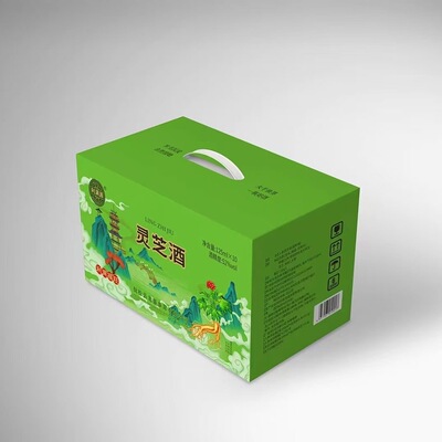 正宗长白山灵芝酒东北特产一整箱10瓶125ml粮食酒52度送礼