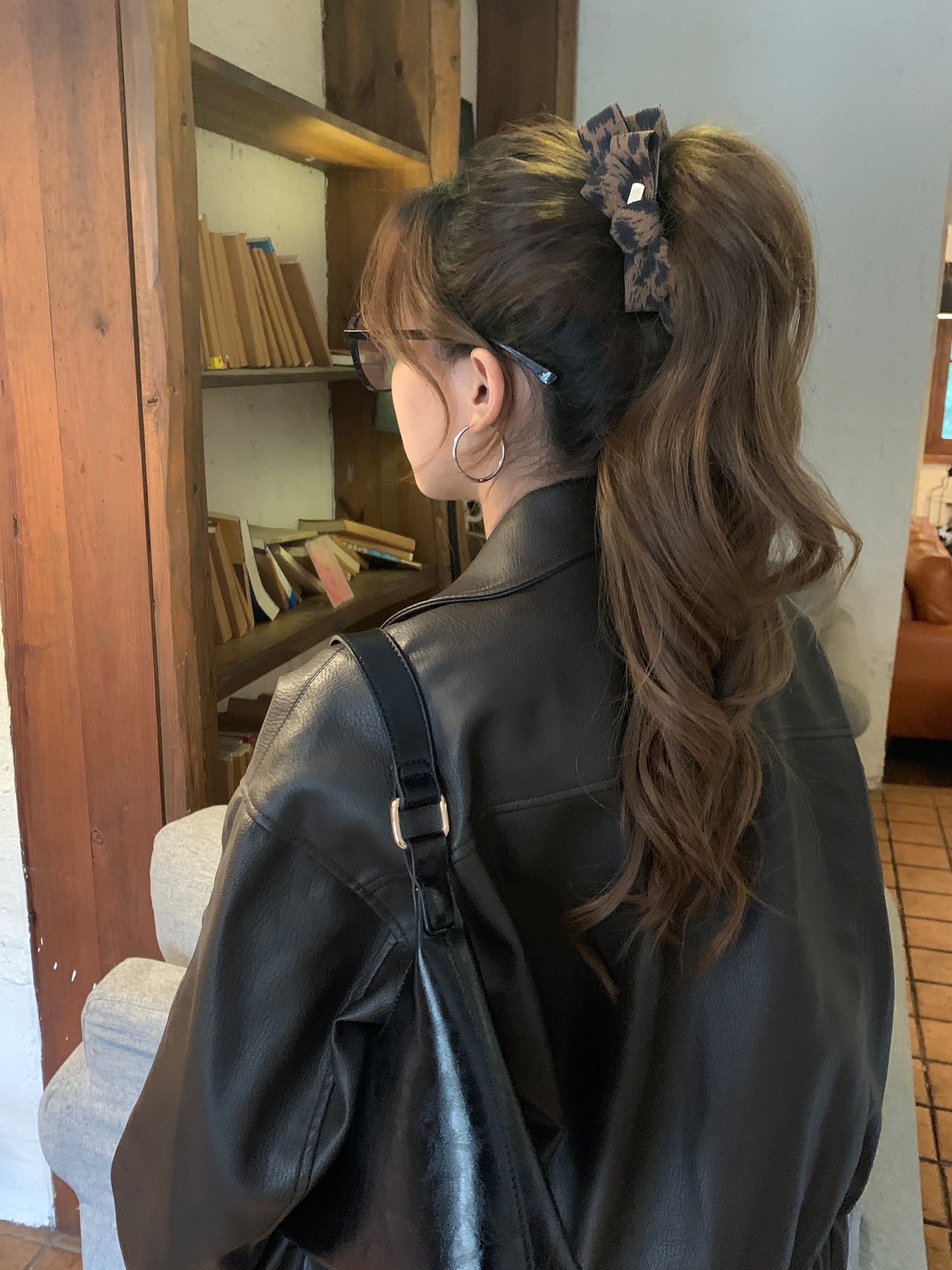 韩国进口2025新款高级感豹纹方香蕉夹高马尾发夹发饰头饰少女发抓