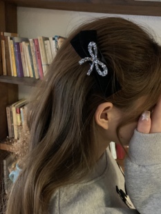 韩国by进口发梳2025新款高级感气质蝴蝶结发夹发饰发夹发梳刘海夹