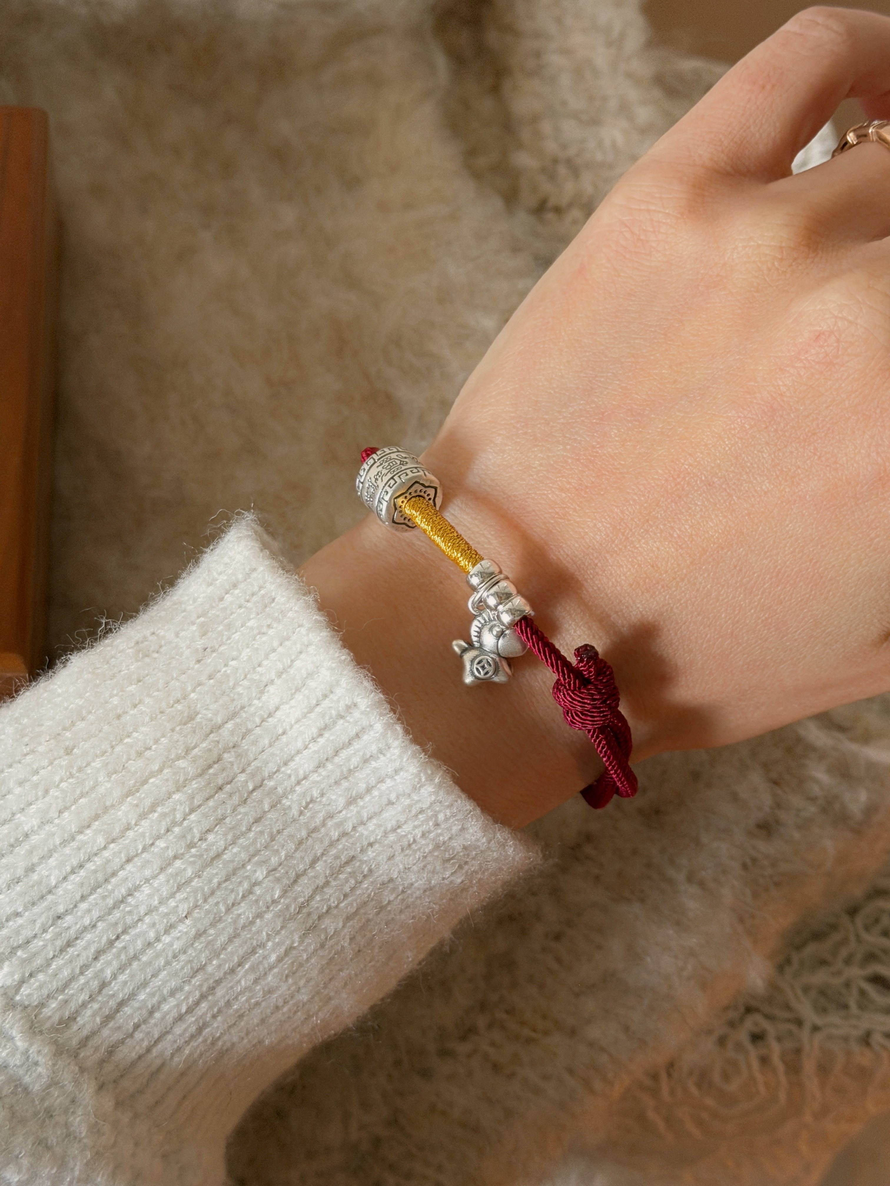 上新-10足银925纯银手链本命年红绳手绳编绳男女小众礼物马年首饰,饰品/流行首饰/时尚饰品新,银饰手链,淘宝优惠券,粉丝福利购,淘宝优惠卷