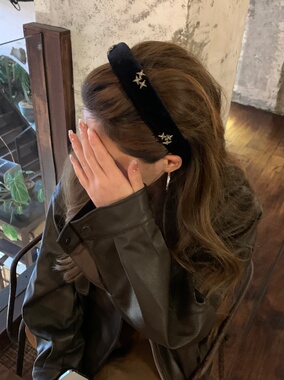 韩国进口2025新款高级感独特珍珠星星发箍女高颅发卡头箍压发头饰