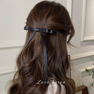 超仙小众森系可爱绑发头饰2025新款 飘带蝴蝶结发夹气质发卡女 夏季