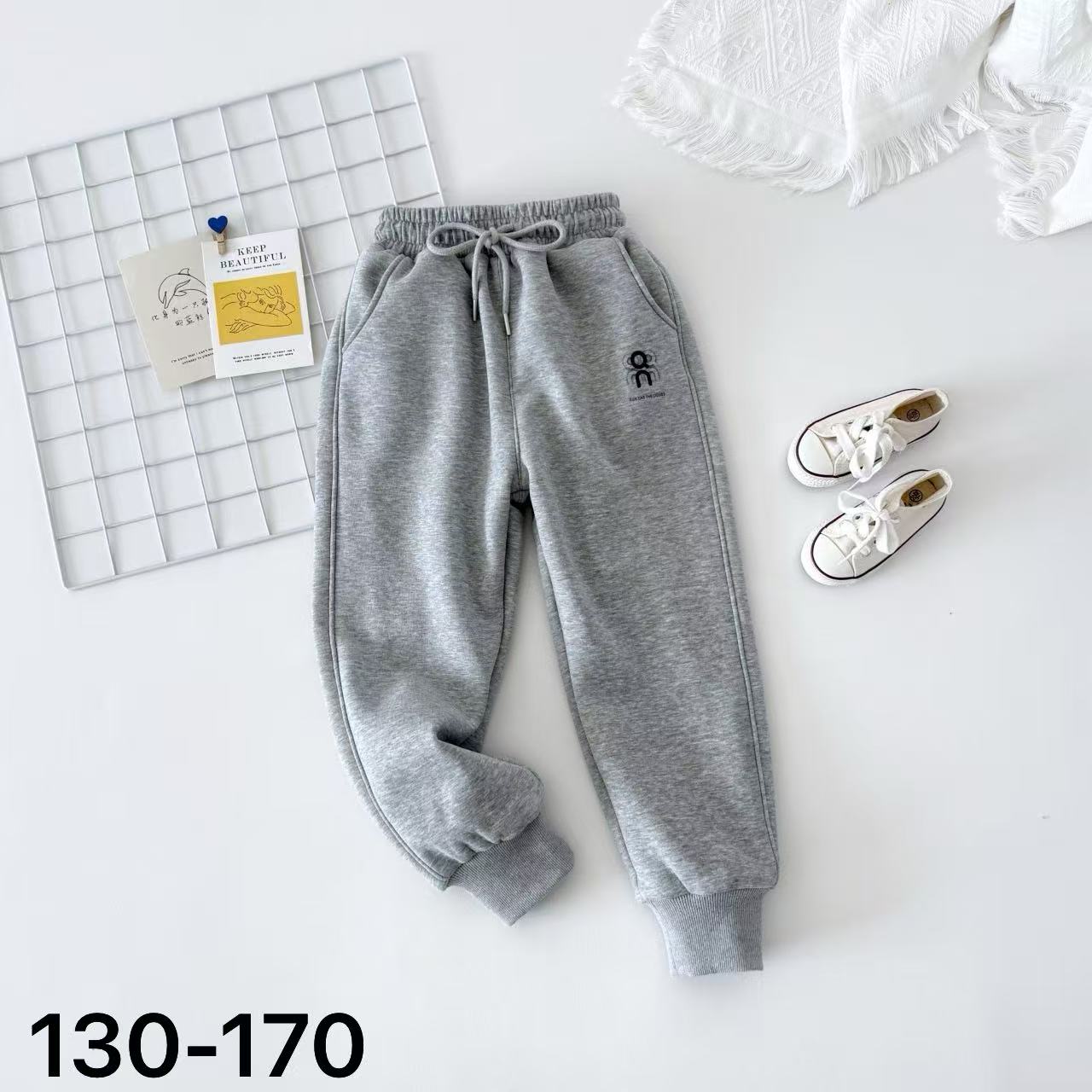 木木棉双层加厚运动裤中大童儿童冬季加厚卫裤