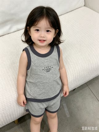 旺贝特小童男女宝背心夏季凉感T恤吊带吸汗透气百搭打底背心特价