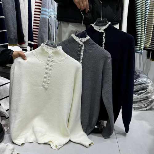 樱桃渔大童女童毛衣新款秋冬儿童洋气针织衫打底衫上衣