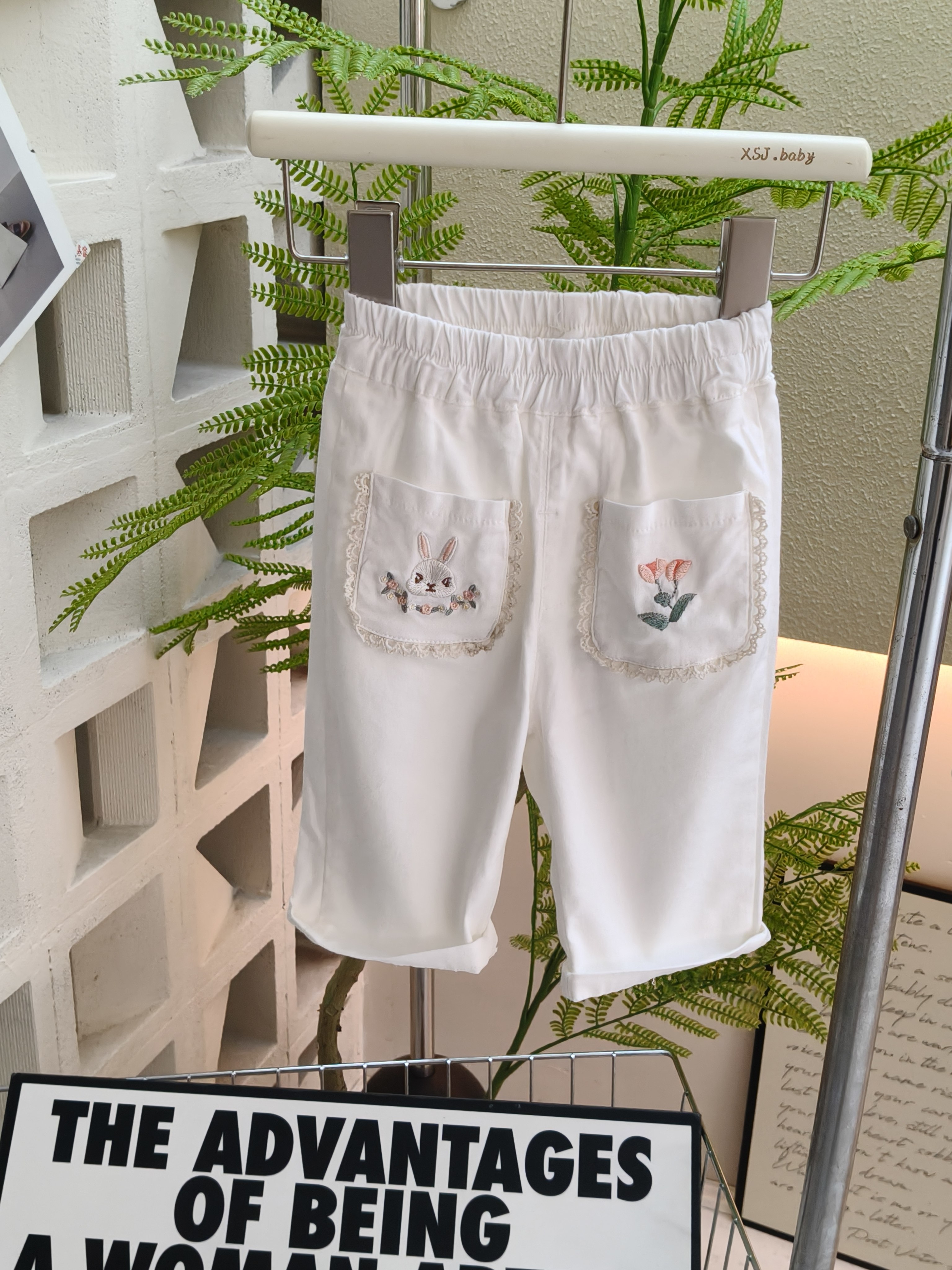 小沈家夏季新款女童裤子夏季新款儿童夏装薄款棉布休闲裤