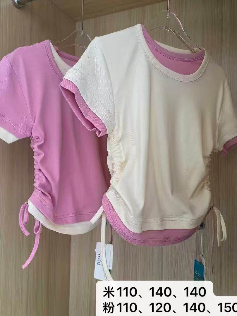 女童夏季短袖T恤儿童夏款上衣中童夏款薄款短袖