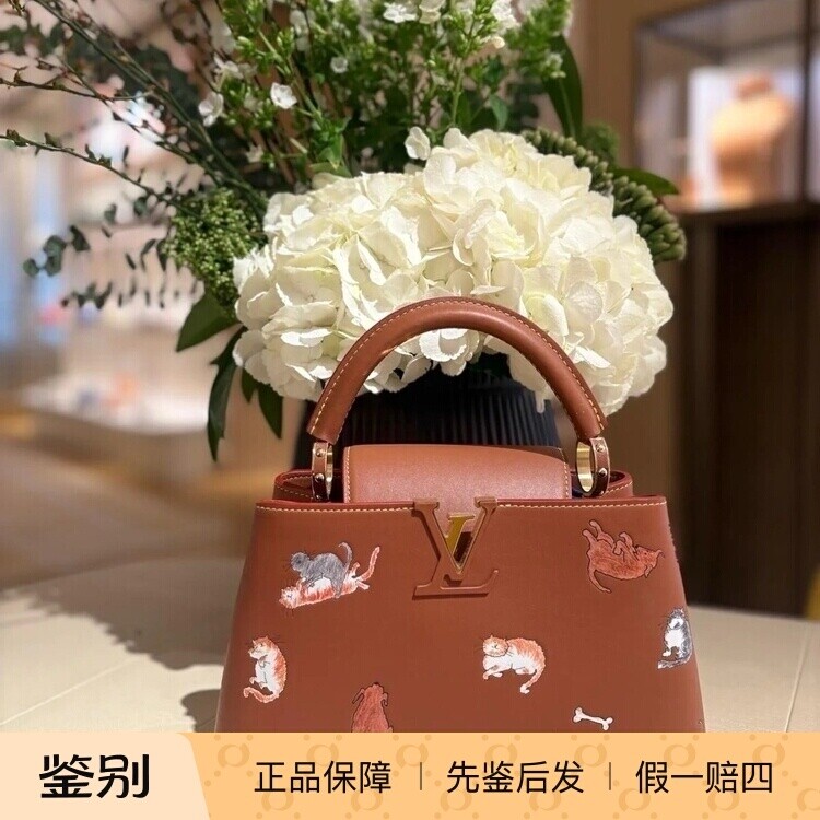 奢店 2025新款 LV/路易威登 CAPUCINES BB 猫咪限量单肩包 M25874