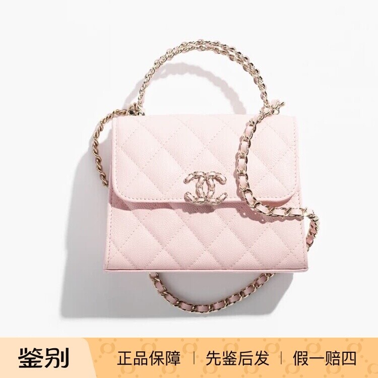 奢店代购 2025s 新款Chanel/香奈儿 荔枝纹牛皮kelly链条单肩手袋