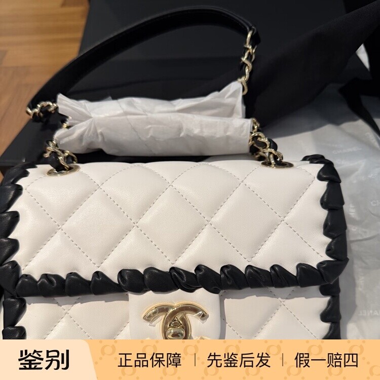 奢店代购 2026p 新款正品 CHANEL/香奈儿 羊皮包边豆腐金币单肩包