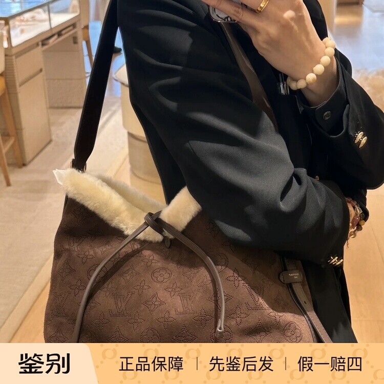 奢店代购 2025新款 LV/路易威登 CARRYALL 小号绒面皮手袋 M26421