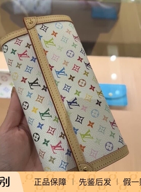 奢店 2025新款 LV/路易威登 村上隆经典白三彩翻盖钱包M13397