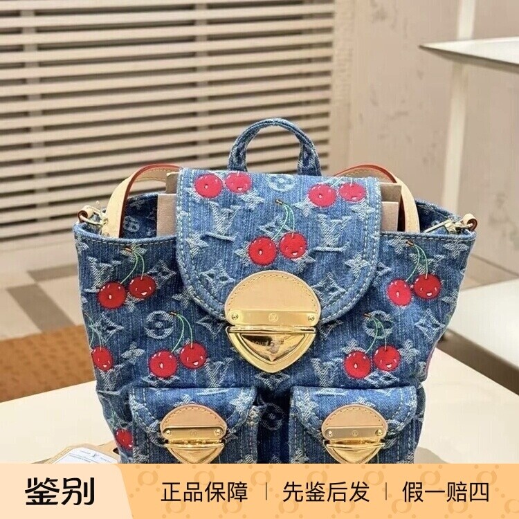 奢店 2025新款 LV/路易威登 村上隆樱桃VENICE NM 双肩包 M13679
