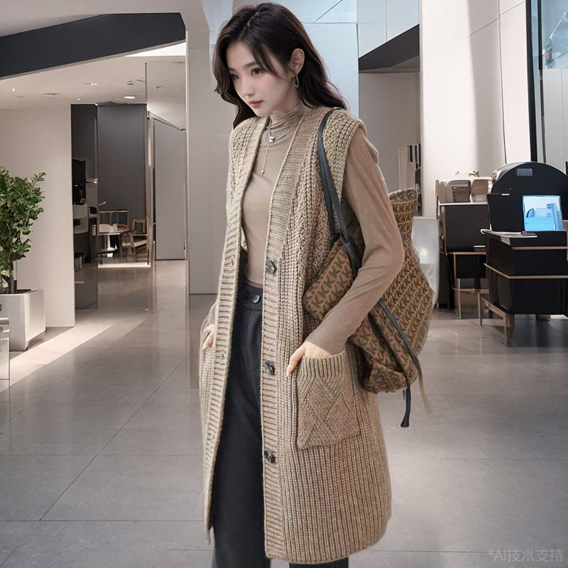 毛衣马甲女外套马夹外搭宽松显瘦