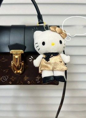 中古旗袍hellokitty公仔可爱kt毛绒玩具凯蒂猫玩偶书包背包挂饰女