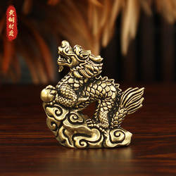 新款云龙摆件飞龙在天招财生肖龙珠祥云龙茶桌面装饰生肖龙工艺品