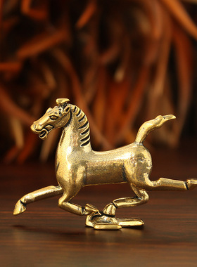 黄铜马踏飞燕小马装饰摆件