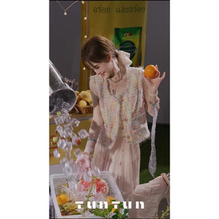 吞吞穿搭日记【泰兰德 面料不厚只是花花很立体!】夏季小香马夹