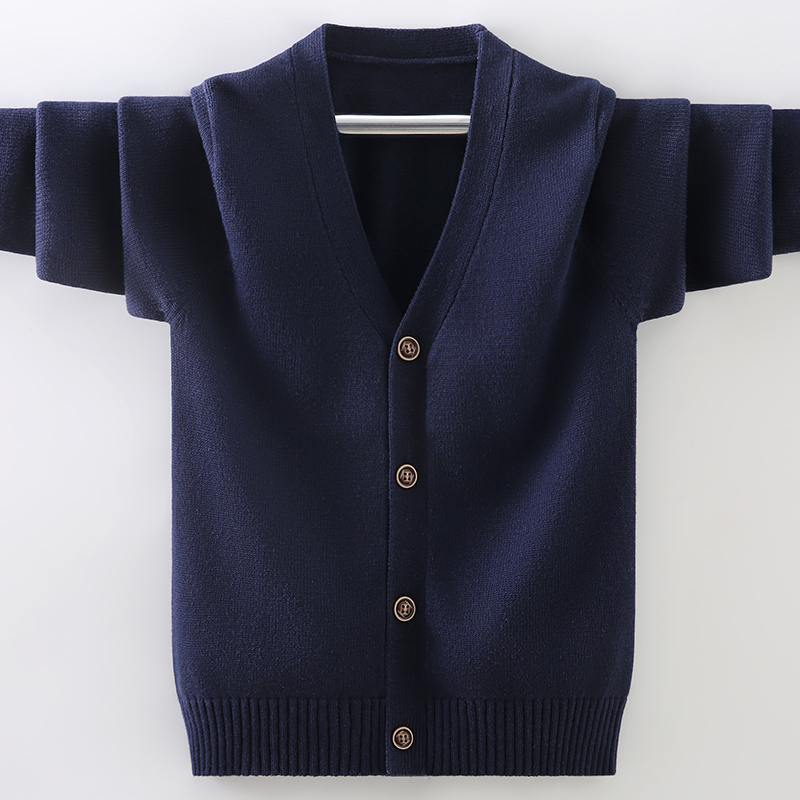 男童春秋针织衫毛衣纯棉开衫