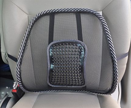 汽车木珠手编冰丝腰靠夏季网眼透气腰靠腰垫背办公室靠垫车用腰枕