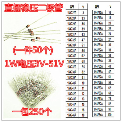 直插稳压二极管1N4742A