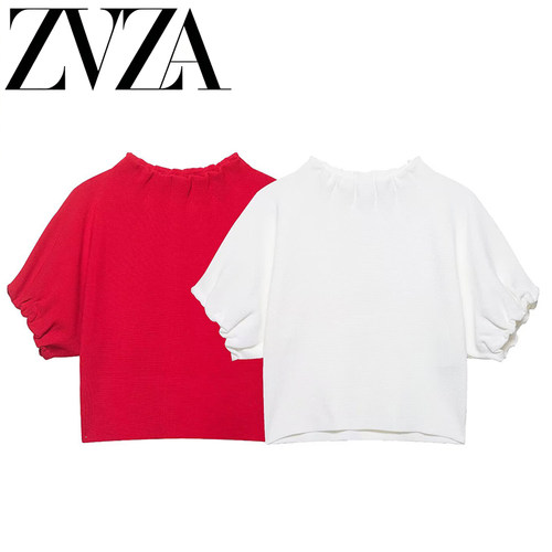 ZA 夏季新款 ZV女装 欧美风 时尚百搭设计感 螺纹针织外套6771120