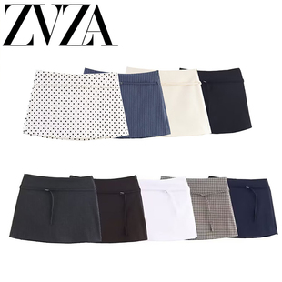 ZA 夏季新款 ZV女装 欧美风 时尚百搭简约设计腰带饰裙裤4661522
