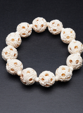 【非遗鬼工球】猛犸18mm单圈手串