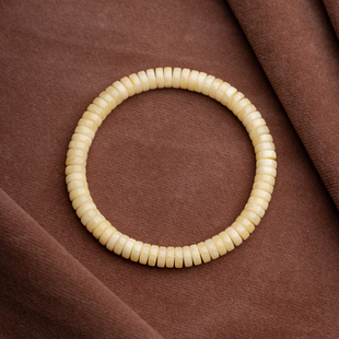 多样性发其一 白花蜜蜡2 百搭款 款 6mm片片珠单圈手串素串经典