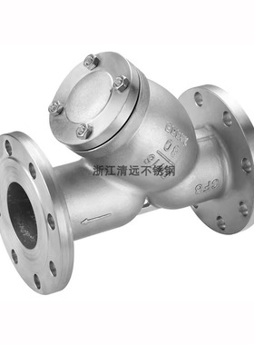 304/316L不锈钢法兰过滤器Y型过滤器 过滤网GL41W-16P国标 50 80