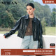 复古翻领黑色皮衣外套女MOFAN摩凡2026春新款 PU皮衣皮夹克显瘦