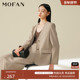 外套女2025秋冬款 MOFAN摩凡时髦经典 V领西装 灰绿色休闲西服上衣