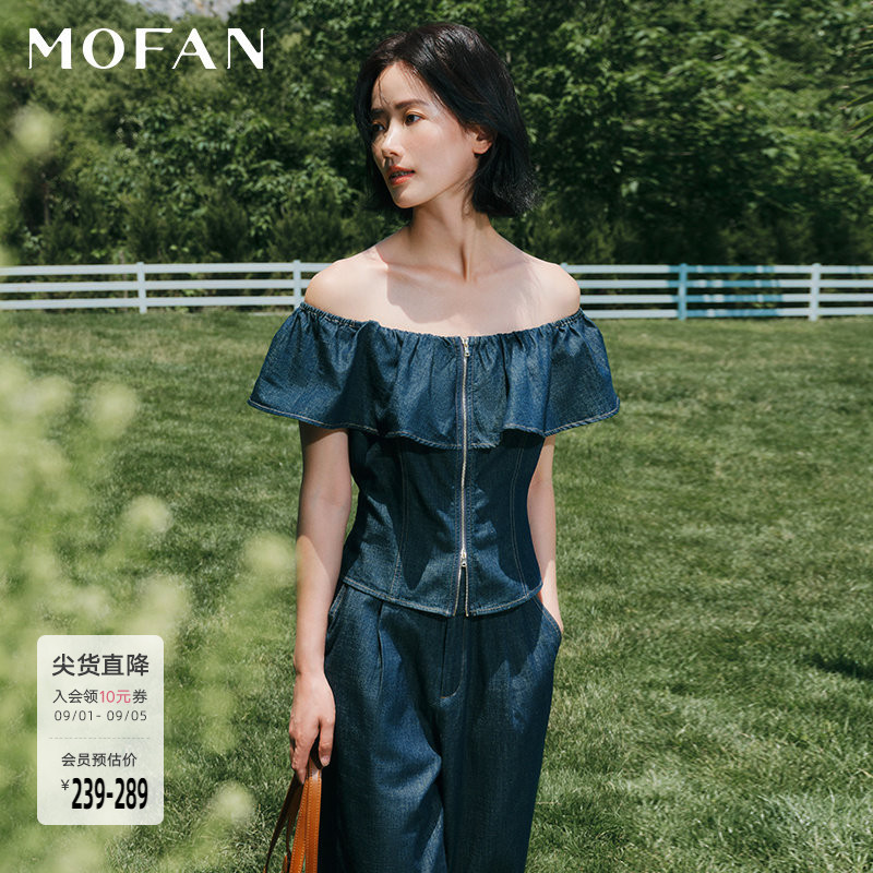MOFAN摩凡夏新款原色牛仔衬衫图片
