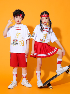 六一儿童啦啦队演出服小学生运动会开幕式拉拉队街舞比赛表演服装