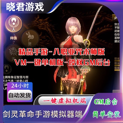 剑灵革命手游【电脑模拟器端】八职业咒术师版VM一键单机版GM后台