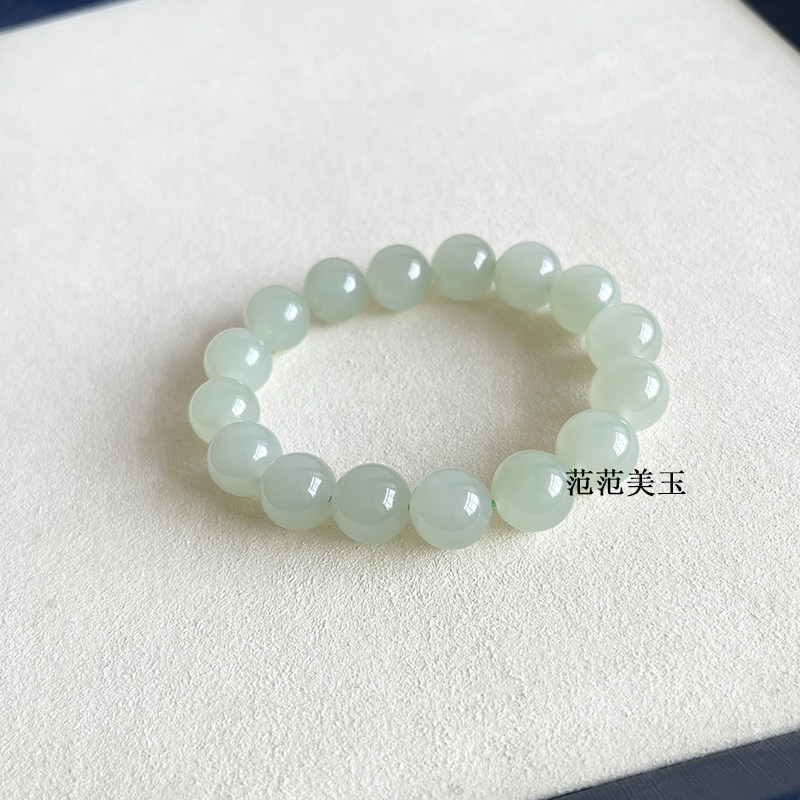 天然和田玉青海料晴水12MM手串