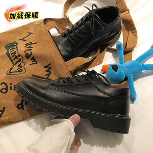 小皮鞋男士韩版潮流低帮鞋百搭英伦风加绒鞋子XZ1118-PX1123P45图片