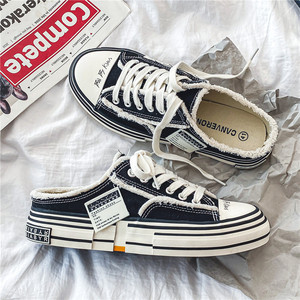 XZ1118-1130P55夏季半拖帆布鞋男鞋板鞋,男鞋帆布鞋,星座1118