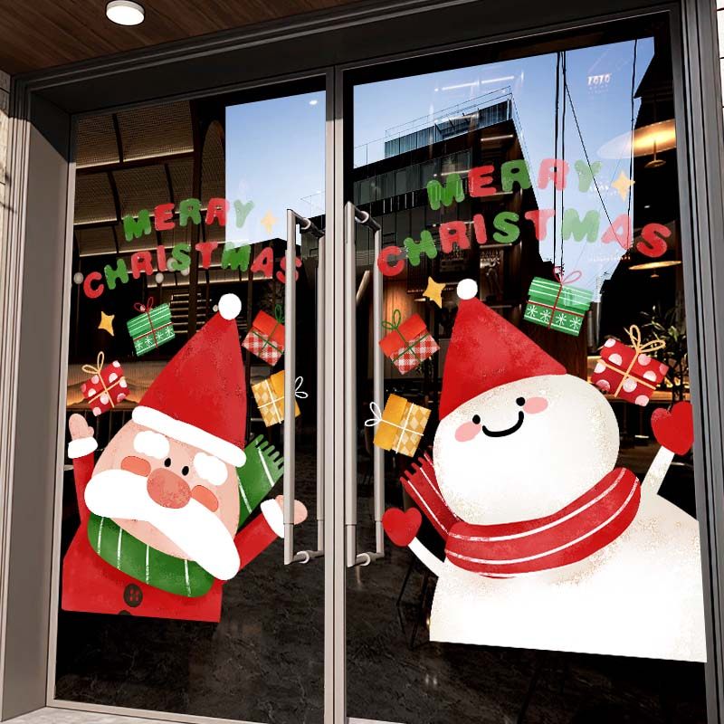 整张超透静电玻璃门贴纸装饰