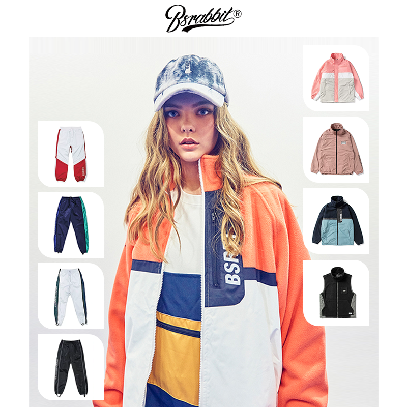 bsrabbit韩国潮牌2021抓绒单板